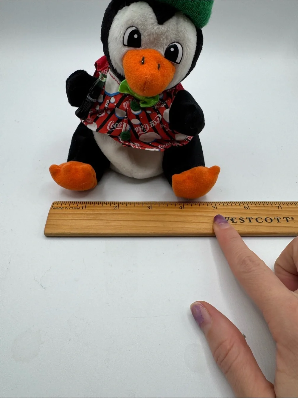 1999 Coca Cola Penguin Beanie Doll with Coke Bottle and mini Coke Bottle